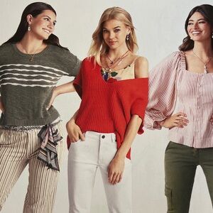 CAbi Cami in Green, Red, and Pink